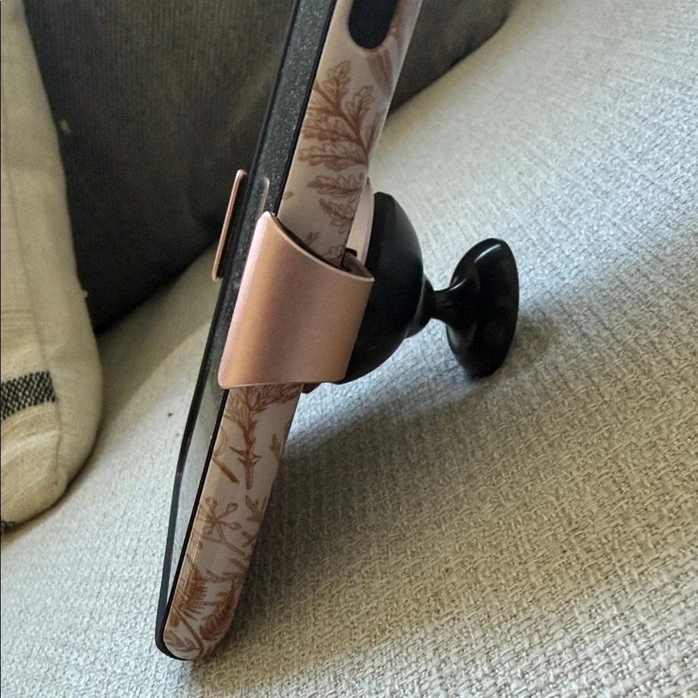 Rose Gold and Black Phone Holder